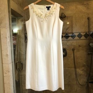 Ann Taylor 100% silk cream dress